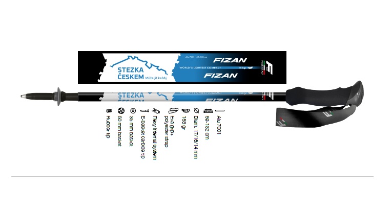 Trekařské hole Fizan Compact v designu Stezky Českem - Obrázek 2